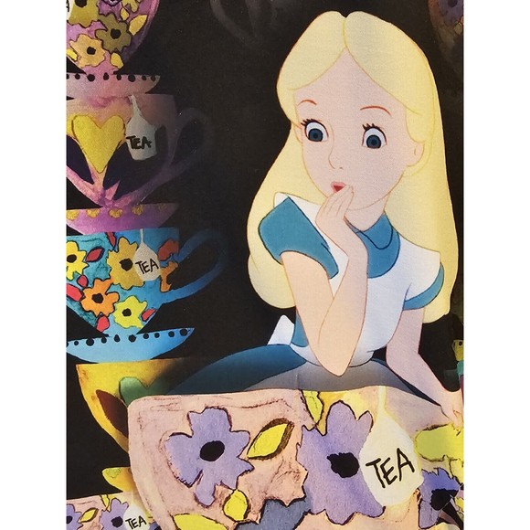 Alice in Wonderland Cherokee Scrubs Tooniforms Disney V Neck Top Womens … - Picture 4 of 7